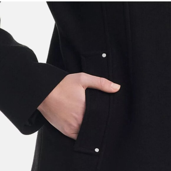 NWT Vince Camuto Ladies' Hooded Full-Zip Jacket, Black - Picture 5 of 6